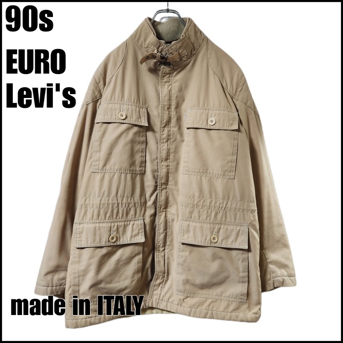 90s　ユーロリーバイス　4ポケット　ジャケット　ベージュ　イタリア製　サイズL相当 | Vintage.City 古着屋、古着コーデ情報を発信
