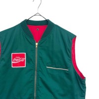 【USED】90s CocaCola Reversible Work Vest MADE IN USA / 90年代 コカコーラ リバーシブル ワークベスト アメリカ製 | Vintage.City 古着屋、古着コーデ情報を発信