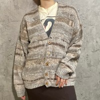 wood buttons knit cardigan | Vintage.City 古着屋、古着コーデ情報を発信