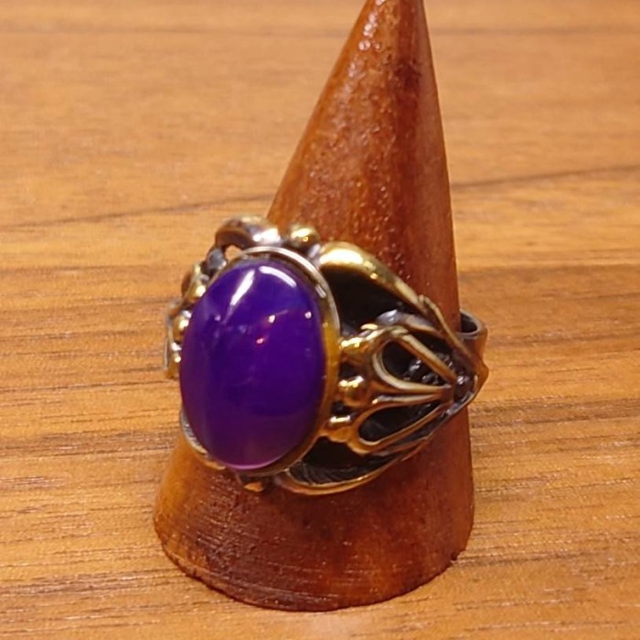 Purple Stone Ring 石付き デザイン リング FREE SIZE | Vintage.City 古着屋、古着コーデ情報を発信