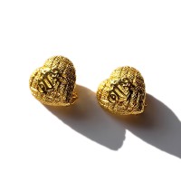 「Christian Dior」 Vintage Gold Tone Old Logo Heart Design Earrings | Vintage.City 古着屋、古着コーデ情報を発信