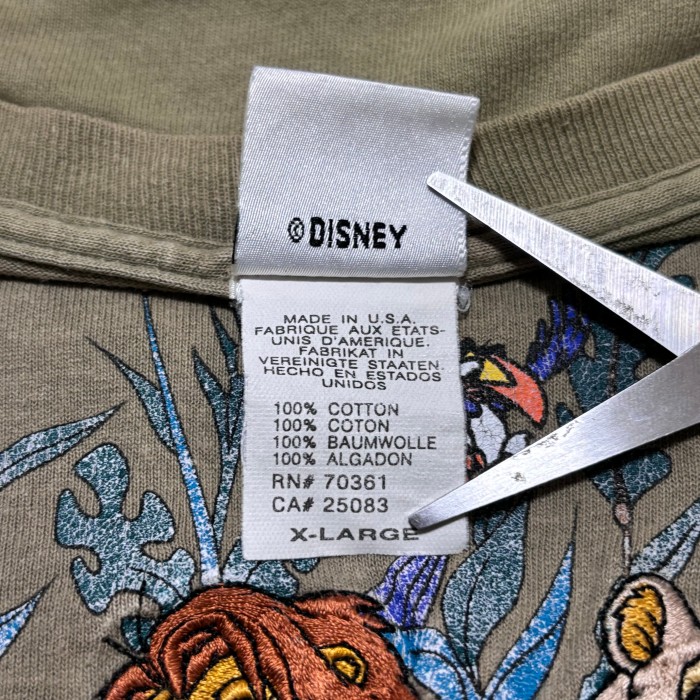 90s Disney THE LION KING tシャツ ライオンキング  ディズニー　USA アメリカ製　刺繍　XL | Vintage.City 빈티지숍, 빈티지 코디 정보
