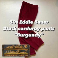 80s Eddie Bauer 2tuck corduroy pants 80年代 エディバウアー 2タックコーデュロイパンツ 黒タグ | Vintage.City 古着屋、古着コーデ情報を発信