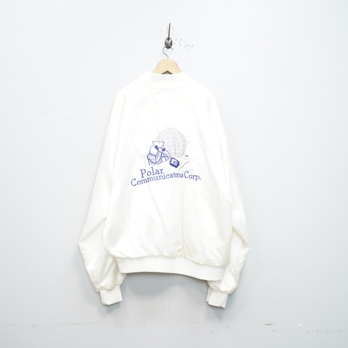 USA VINTAGE AUBURN WHITE BEAR EMBROIDERY DESIGN COACH JACKET MADE IN USA/アメリカ古着シロクマ刺繍デザインコーチジャケット | Vintage.City 빈티지숍, 빈티지 코디 정보