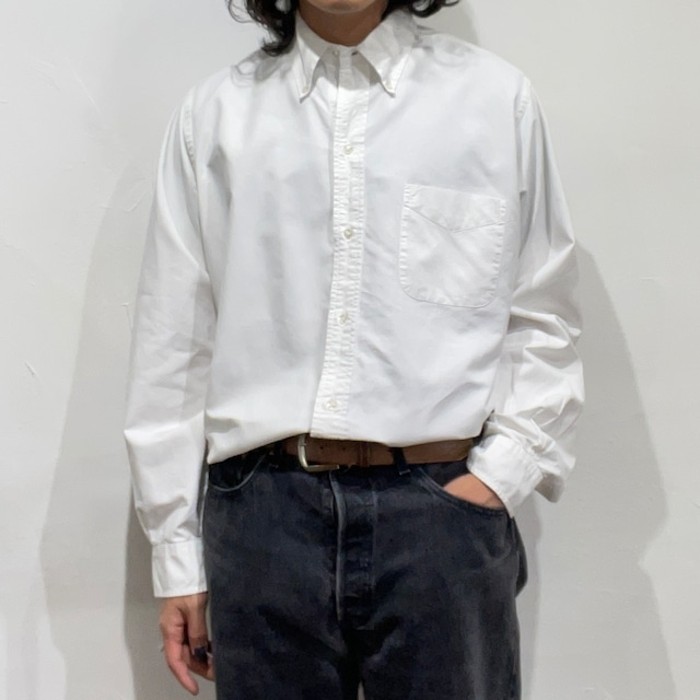 old " brooks brothers " white cotton oxford BD shirts | Vintage.City 古着屋、古着コーデ情報を発信