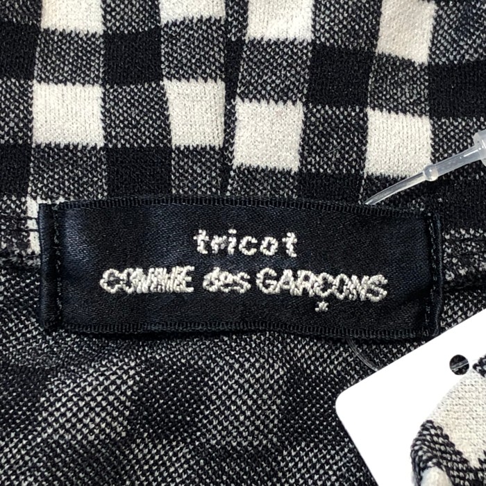 tricot comme des garçon/pullover tops/plaid/white/black/トリココムデギャルソン/プルオーバートップス/ハイネック/チェック | Vintage.City 古着屋、古着コーデ情報を発信