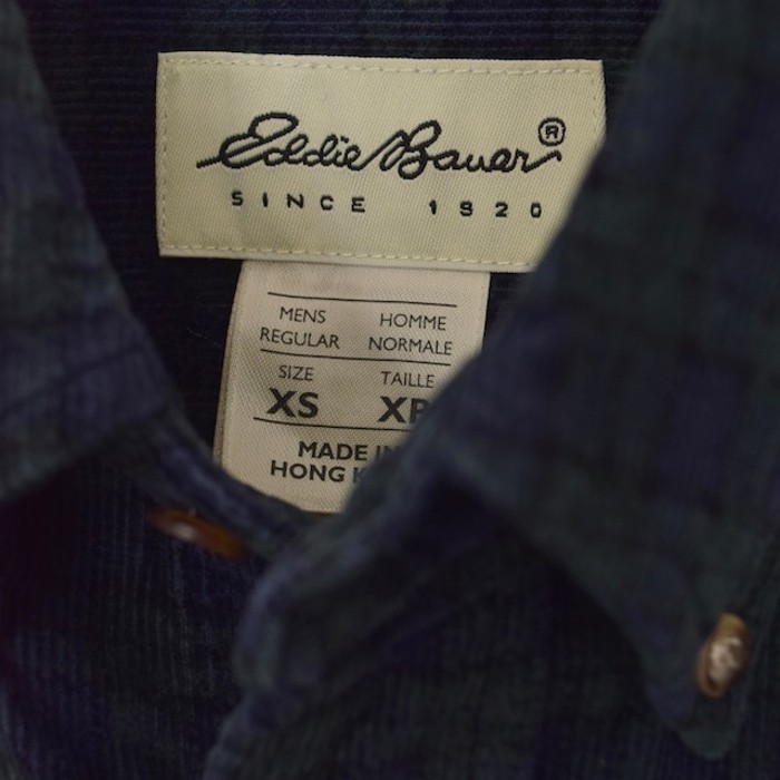 old “ eddie bauer " blackwatch pattern corduroy BD shirts | Vintage.City 古着屋、古着コーデ情報を発信