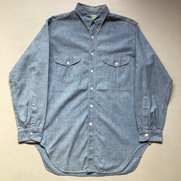 40s〜 OSHKOSH chambray shirt 40年代 オシュコシュ シャンブレーシャツ | Vintage.City 古着屋、古着コーデ情報を発信