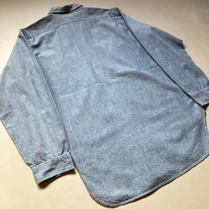 40s〜 OSHKOSH chambray shirt 40年代 オシュコシュ シャンブレーシャツ | Vintage.City 빈티지숍, 빈티지 코디 정보