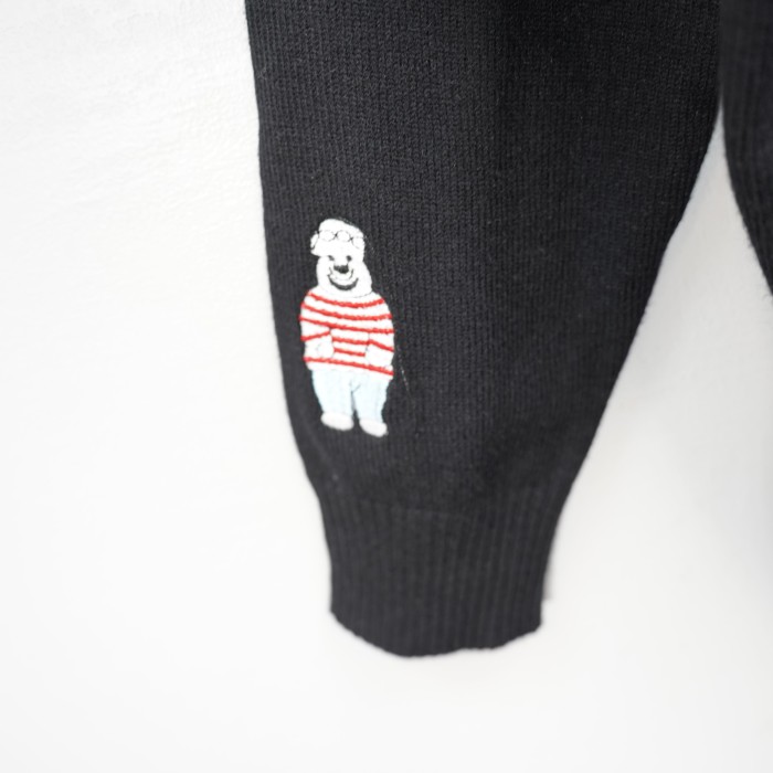 USA VINTAGE WHITE BEAR EMBROIDERY DESIGN KNIT/アメリカ古着シロクマ刺繍デザインニット | Vintage.City 古着屋、古着コーデ情報を発信