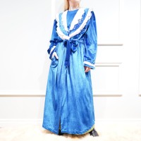 *SPECIAL ITEM* USA VINTAGE Lana Dee FRILL BIG COLLAR VELOUR GOWN COAT/アメリカ古着フリルビッグカラーベロアガウンコート | Vintage.City 古着屋、古着コーデ情報を発信