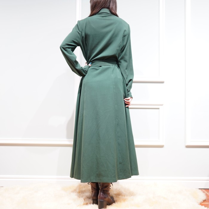 USA VINTAGE JESSICA HOWARD FRONT BUTTON BELTED DESIGN LONG ONE PIECE/アメリカ古着フロントボタンベルテッドデザインロングワンピース | Vintage.City 古着屋、古着コーデ情報を発信