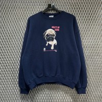 00s Dog(Pug) Print Sweat Shirt | Vintage.City 빈티지숍, 빈티지 코디 정보