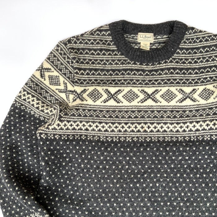 LL Bean “Snow birdseye Sweater” 00s エルエルビーン　セーター　スノー柄　バーズアイ | Vintage.City 빈티지숍, 빈티지 코디 정보
