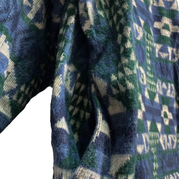 90s VENEZIA zip-up native pattern fleece | Vintage.City 빈티지숍, 빈티지 코디 정보