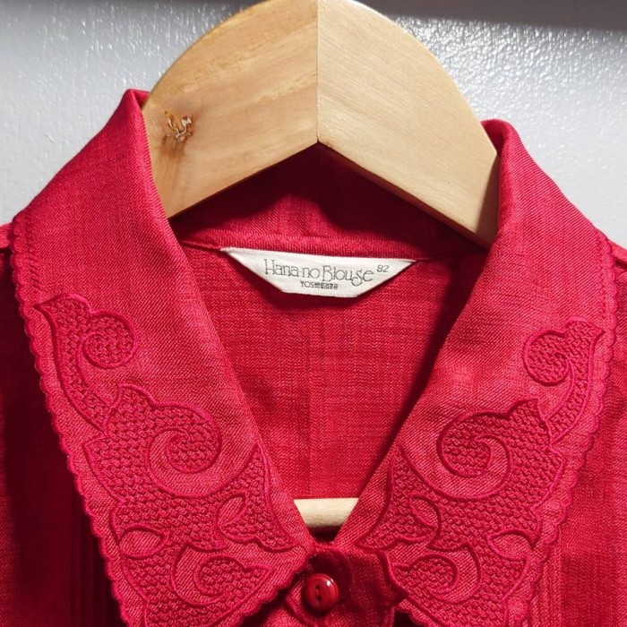 Hana-no Blouse YOSHIMURA トリム刺繍 デザイン ブラウス | Vintage.City 古着屋、古着コーデ情報を発信