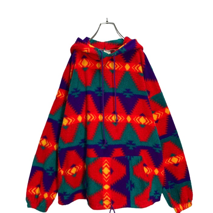 80-90s vintage multicolored native fleece hoodie | Vintage.City 古着屋、古着コーデ情報を発信