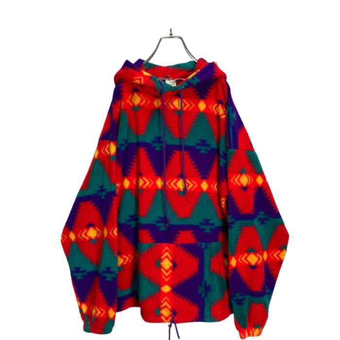 80-90s vintage multicolored native fleece hoodie | Vintage.City 빈티지숍, 빈티지 코디 정보