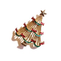 80s Vintage Christmas Tree × Red Ribbon Brooch | Vintage.City 古着屋、古着コーデ情報を発信