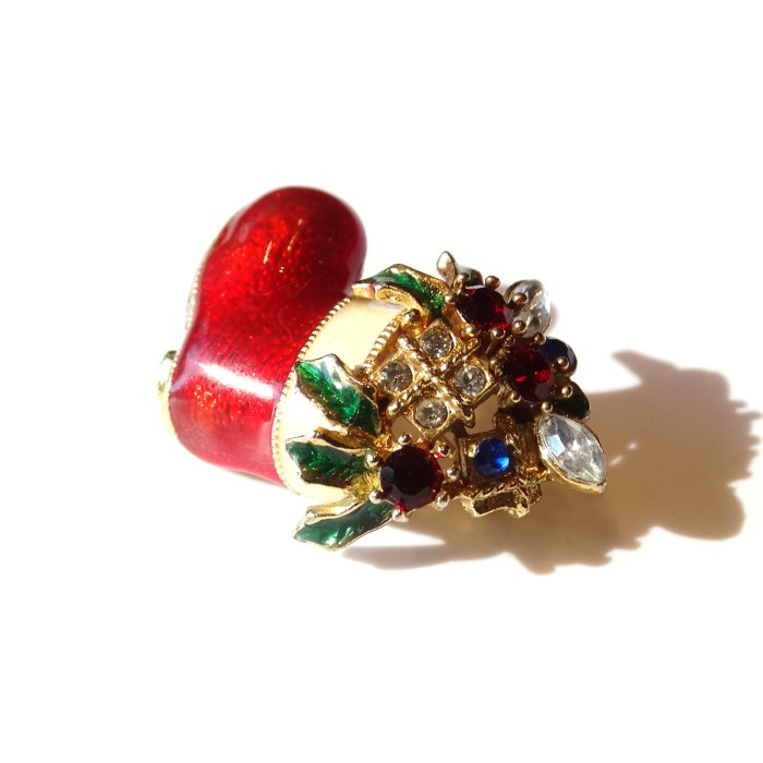80s Vintage Christmas Boots × Poinsettia Brooch | Vintage.City 古着屋、古着コーデ情報を発信