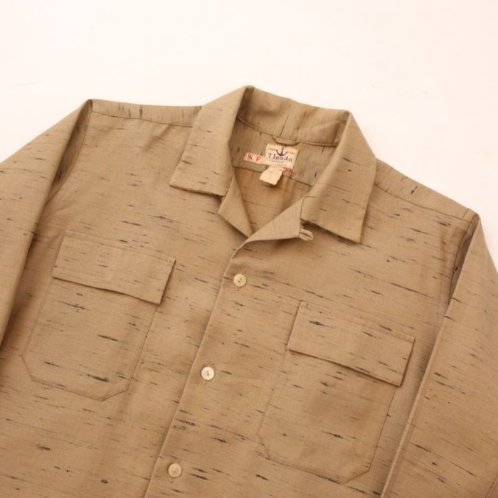 50's Open Collar Jacquard Shirt | Vintage.City Vintage Shops, Vintage Fashion Trends