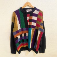 CONCRETE Multi Crazy Pattern Sweater | Vintage.City 빈티지숍, 빈티지 코디 정보
