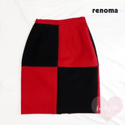赤黒ツートンカラー ウールタイトスカート 古着《renoma》 | Vintage.City 古着屋、古着コーデ情報を発信