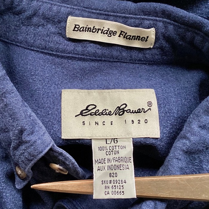 Eddie Bauer Bainbridge Flannel 厚手コットン　ボタンダウンシャツ　　　lsh–100 | Vintage.City 古着屋、古着コーデ情報を発信