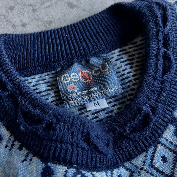 geccu 3dニット セーター 古着 90s オーストラリア製 coogi | Vintage.City 古着屋、古着コーデ情報を発信