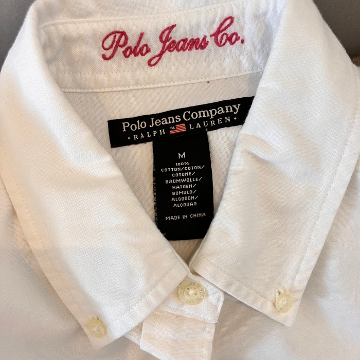 90's〜00's Polo Jeans Company ポロ ジーンズ カンパニー ラルフローレン オックスフォード BDシャツ ホワイト 白 Mサイズ | Vintage.City 古着屋、古着コーデ情報を発信