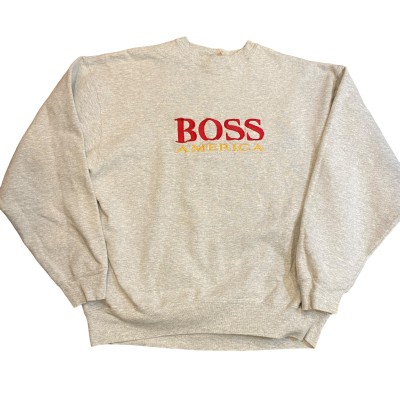 ビンテージ 90年代 ボス ロゴ刺繍 スウェット XL オートミール | Vintage.City 古着屋、古着コーデ情報を発信