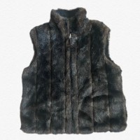 dark brown fur vest | Vintage.City 古着屋、古着コーデ情報を発信