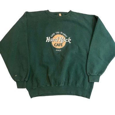 ビンテージ 90年代 ハードロックカフェ ロゴ刺繍 スウェット XL グリーン | Vintage.City 古着屋、古着コーデ情報を発信