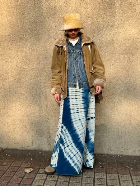 #フルギスナップコンテスト

どっかの古着屋で買ったもふもふ帽子
デニムジャケット
コーデュロイボアジャケット
藍染スカート | Check out vintage snap at Vintage.City