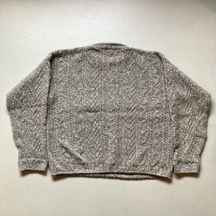 90s Eddie Bauer wool/cotton knit “made in USA🇺🇸” 90年代 エディバウアー ウールコットンニット アメリカ製 USA製 ごま塩 | Vintage.City 古着屋、古着コーデ情報を発信