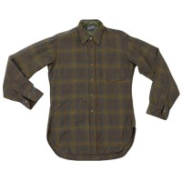 60's 米国製 ペンドルトン Pendleton ボタンダウン ウールシャツ  片ポケット オンブレ シャドウチェック ブラウン サイズS [ta-0900] | Vintage.City 빈티지숍, 빈티지 코디 정보