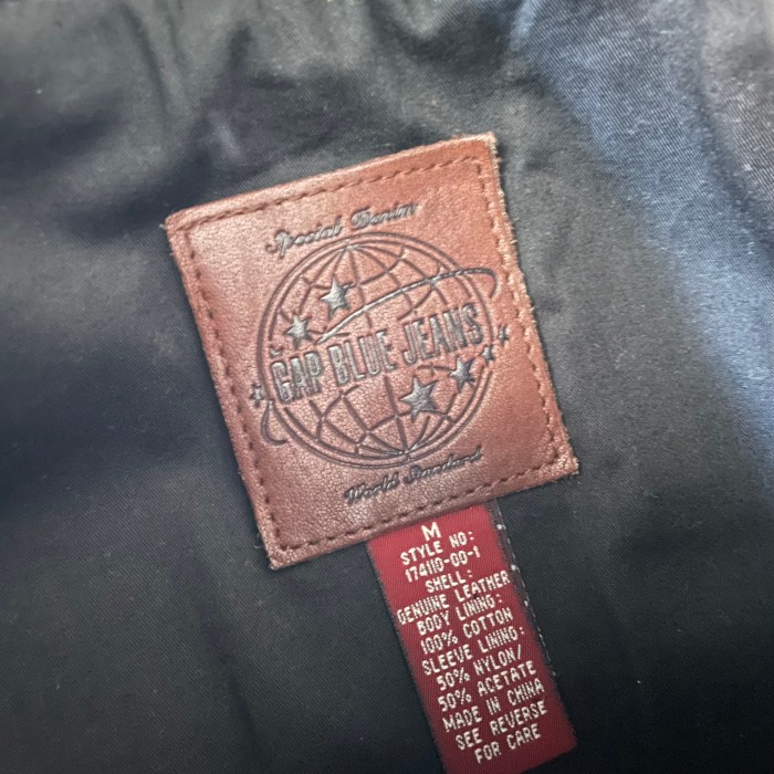 Gap leather tracker jacket | Vintage.City 古着屋、古着コーデ情報を発信