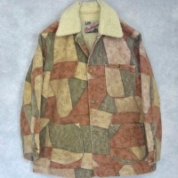 70s “ Lee “ patchwork printed cotton coverall boa jacket | Vintage.City 古着屋、古着コーデ情報を発信