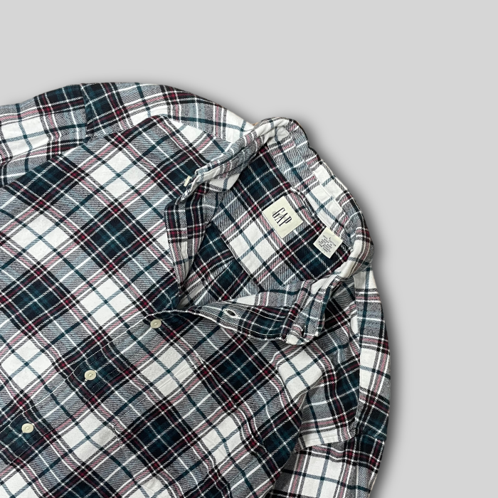 90s "OLD GAP“ flannel shirt / 90年代 オールドギャップ ネルシャツ 白タグ | Vintage.City 빈티지숍, 빈티지 코디 정보