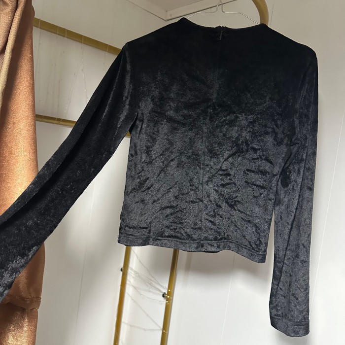 Fendi Velour Logo Top Black | Vintage.City 古着屋、古着コーデ情報を発信