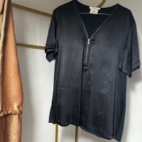 Givenchy Silk 100% Zip Tee Black | Vintage.City Vintage Shops, Vintage Fashion Trends
