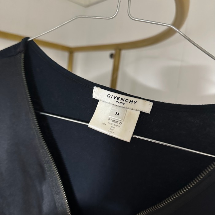 Givenchy Silk 100% Zip Tee Black | Vintage.City 古着屋、古着コーデ情報を発信