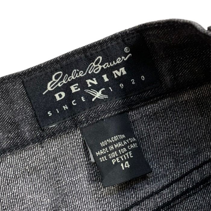 Eddie Bauer Baggy Black Denim Pants | Vintage.City 古着屋、古着コーデ情報を発信