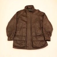 90's ノーティカ ダークブラウン ラムレザー コート Nautica Dark Brown Lamb Leather Coat# | Vintage.City 빈티지숍, 빈티지 코디 정보