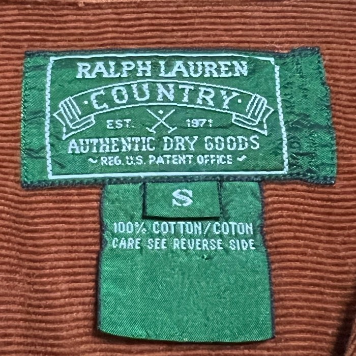 RALPH LAUREN COUNTRY エルボーパッチ オープンカラーコーデュロイシャツ ポロカントリー 細畝 | Vintage.City 古着屋、古着コーデ情報を発信