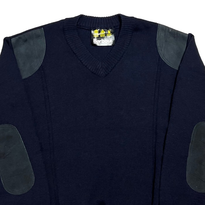 90s BARBOUR スコットランド製 エルボーパッチ Vネックコマンドセーター | Vintage.City 빈티지숍, 빈티지 코디 정보