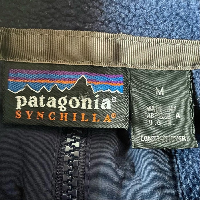 00s Made in USA Patagonia synchilla fleece JKT navy パタゴニア シンチラ ネイビーフリース | Vintage.City 古着屋、古着コーデ情報を発信
