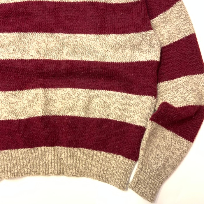 LL Bean “Oatmeal Border Sweater” 80s  オートミール　ボーダーニット　エルエルビーン | Vintage.City 빈티지숍, 빈티지 코디 정보