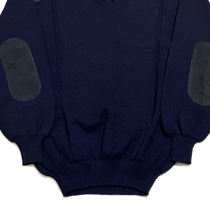 90s BARBOUR スコットランド製 エルボーパッチ Vネックコマンドセーター | Vintage.City 古着屋、古着コーデ情報を発信