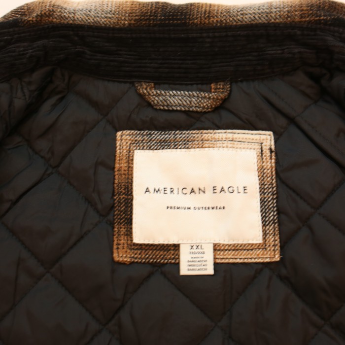 アメリカンイーグル キルティング チェック シャツ ジャケット  American Eagle Quilting Check Shirt Jacket# | Vintage.City 빈티지숍, 빈티지 코디 정보